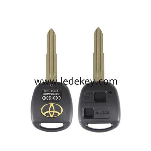 Toyota 2 button remote key shell right blade with logo