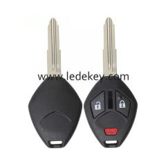 Mitsubishi 2+1 button balnk remote key shell with Right blade