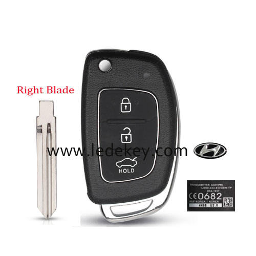 Hyundai 3 button flip key shell right key blade