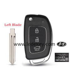 Hyundai 3 button flip key shell left key blade