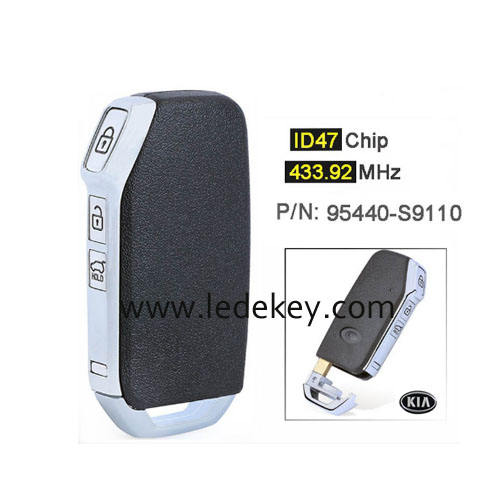 Kia 3 button Keyless-go smart key 433MHz ID47 chip (P/N: 95440-S9110) For KIA Telluride 2020 2021