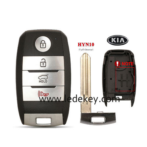 Kia 4 button smart key shell HYN10 Blade left blade no battry clamp