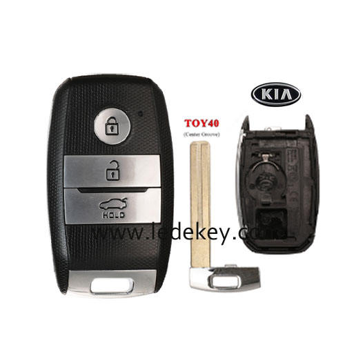 Kia 3 button smart key shell with battry clamp TOY40 Blade
