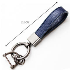 Dark Blue  PU material with metal circles