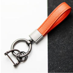 Orange PU material with metal circles