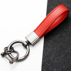 Red PU material with metal circles