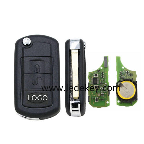 Land Rover Discovery3 3 button remote key HU101 blade with logo 433MHz ID46-PCF7941 chip (with yellow battery)