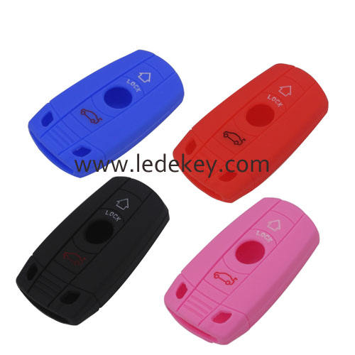 3 buttons Silicone key cover for BMW (4 colors optional