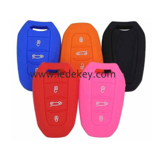 Silicone key cover for Citroen Peugeot(5 colors optional)