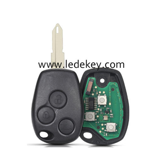 Ren-ault 3 button remote key NE73 blade with 433Mhz 4A/Pcf7952E Chip (with logo)