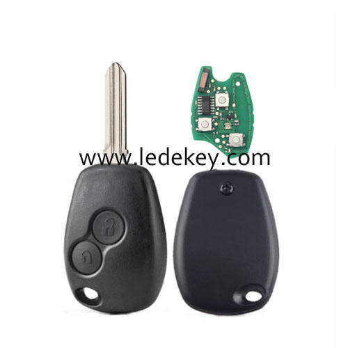 Ren-ault 2 button remote key HU136 blade with 434Mhz PCF7946 Chip (no logo)