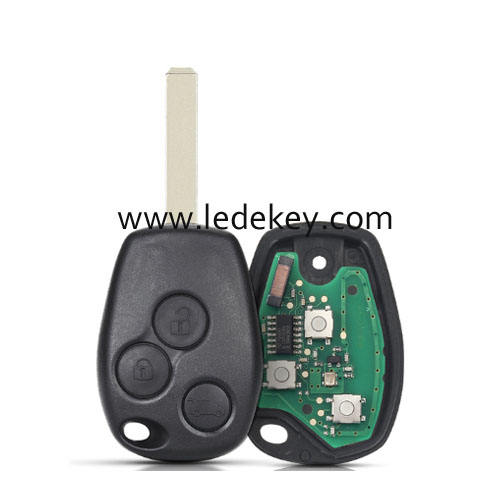 Ren-ault 3 button remote key VA2 blade with 433Mhz 4A/Pcf7952E Chip (with logo)