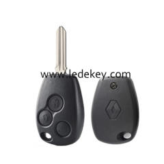 Ren-ault 3 button remote key shell HU136 blade with logo