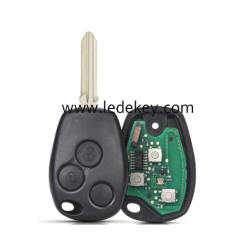 Ren-ault 3 button remote key HU136 blade with 433Mhz 4A/Pcf7952E Chip (no logo)