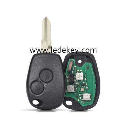 For Renault 2 button remote key VAC102 blade with 433Mhz 4A/Pcf7952E Chip (with logo)