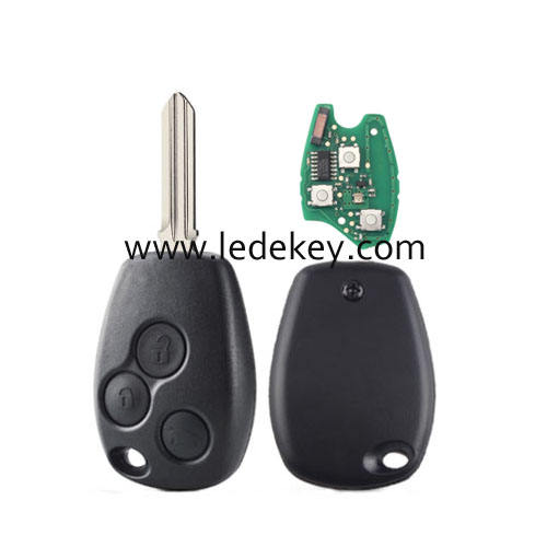 Ren-ault 3 button remote key HU136 blade  with 434Mhz PCF7946 Chip (no logo)
