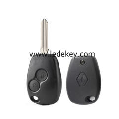 Ren-ault 2 button remote key shell HU136 blade with logo