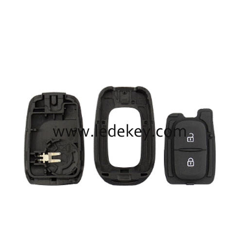 Ren-ault 2 button remote key shell left blade no logo