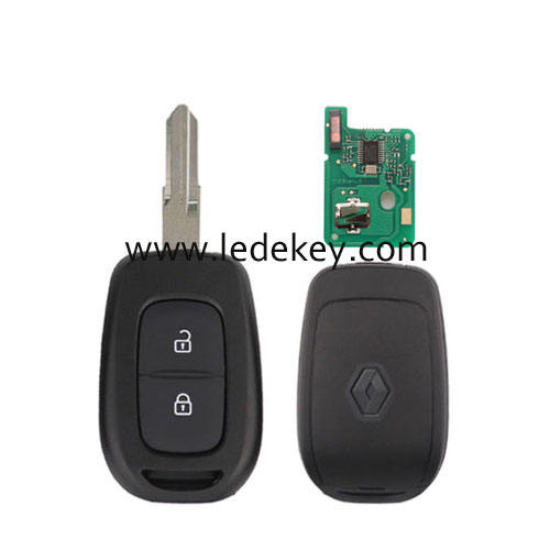 For Renault 2 button remote key VAC102 blade with 433Mhz PCF7961M/4A Chip (with logo)