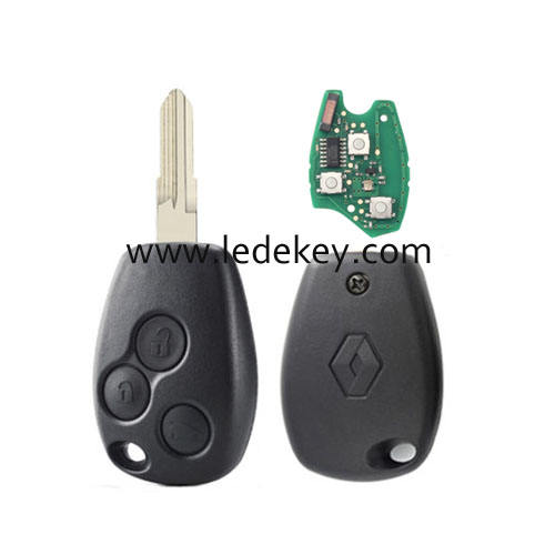 Ren-ault 3 button remote key NO.153 blade   with 434Mhz PCF7947 Chip (with logo)
