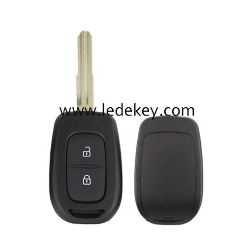 Ren-ault 2 button remote key shell left blade no logo