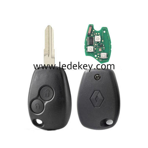 Ren-ault 2 button remote key NO.153 blade  with 434Mhz PCF7947 Chip (with logo)