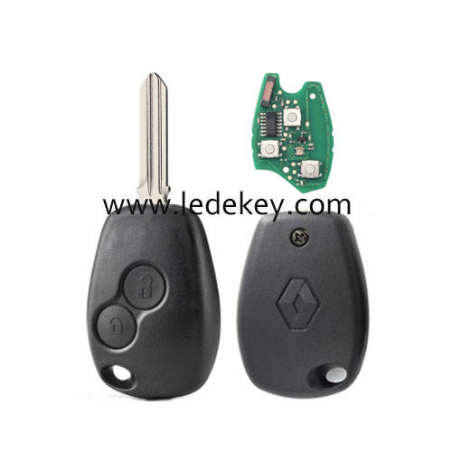 Ren-ault 2 button remote key HU136 blade with 434Mhz PCF7947 Chip (with logo)