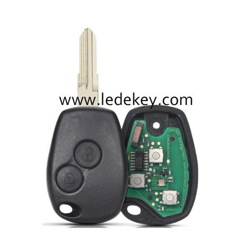 Ren-ault 2 button remote key NO.153 blade with 433Mhz 4A/Pcf7952E Chip (no logo)