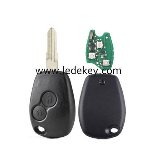 Ren-ault 2 button remote key NO.153 blade  with 434Mhz PCF7946 Chip (no logo)