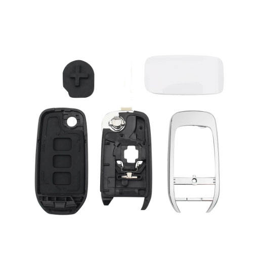 Ren-ault 3 button flip remote key shell HU136 blade no logo