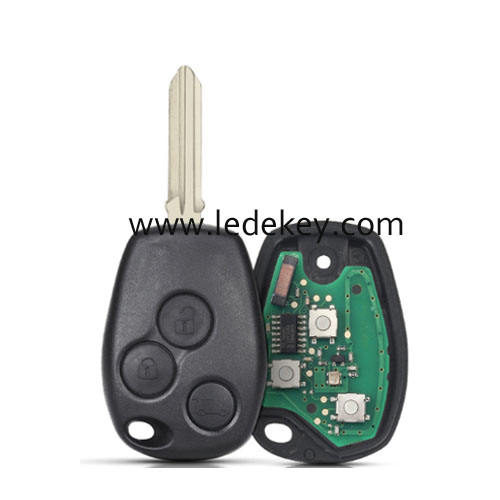 Ren-ault 3 button remote key HU136 blade with 433Mhz 4A/Pcf7952E Chip (with logo)