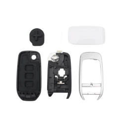 Ren-ault 3 button flip remote key shell VA2 blade no logo