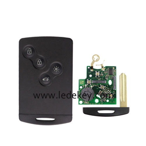 No Logo NSN14 Blade Ren-ault Koleos Keyless Go 4 buttons remote key card FSK with 433Mhz ID46-PCF7952 Chip For Ren-ault Koleos 2008-2011
