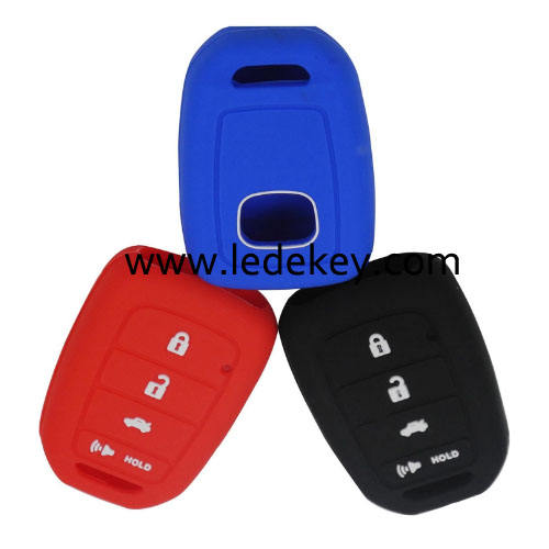 4 buttons Silicone key cover for Honda (3 colors optional)