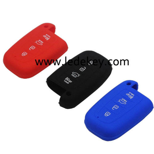 4 buttons Silicone key cover for Hyundai IX35 (3 colors optional)