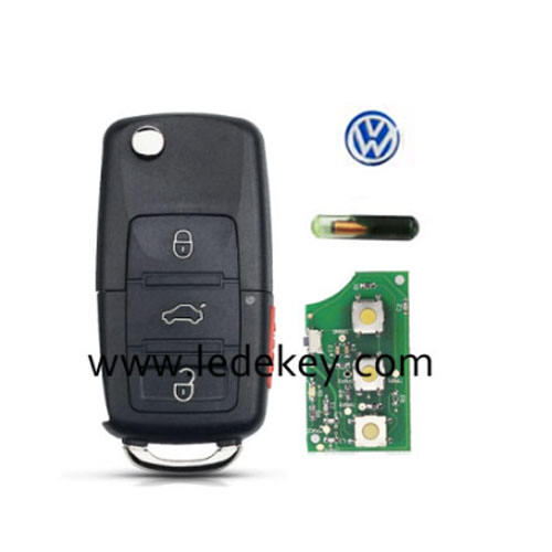 VW  remote key with 3+1 button the remote control number is 1J0 959 753 DC 315MHZ with ID48 chip