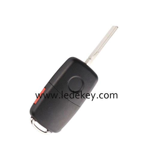 VW 4+1 button flip car key shell