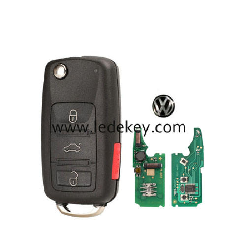 Keyless Go VW 3+1 button remote key 3D0 959 753 AK 315Mhz with ID46-PCF7942 Chip 3D0959753AK