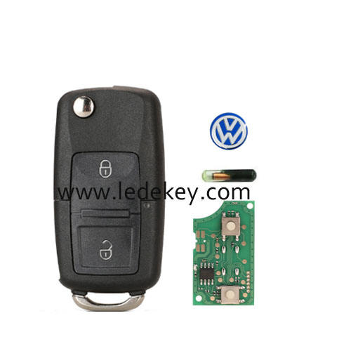 VW 2 button remote key 1J0 959 753 AG 433Mhz with ID48 Chip 1J0959753AG