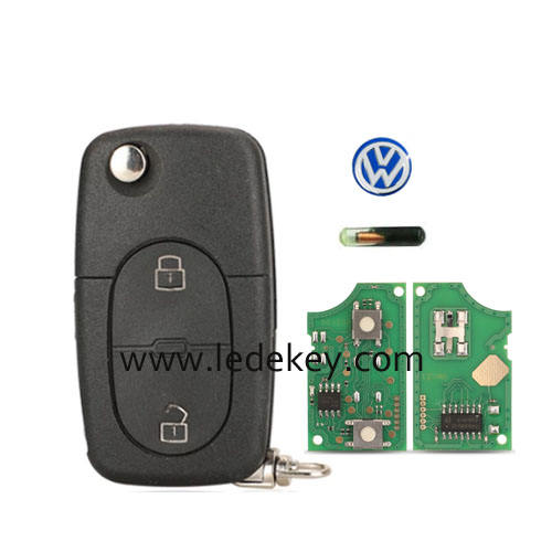 VW 2 button remote key 1J0 959 753 A 433Mhz with ID48 Chip 1J0959753A