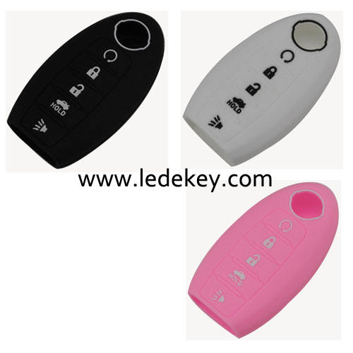 5 buttons Silicone key cover for Nissan (3 colors optional)