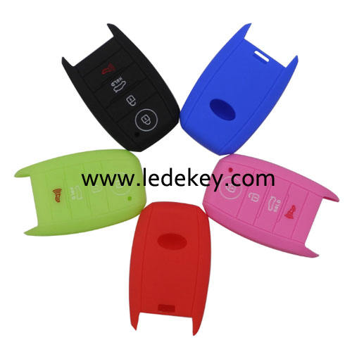 4 buttons Silicone key cover for Kia (5 colors optional)