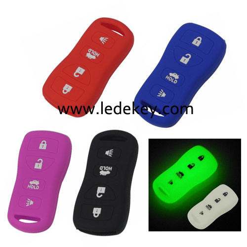 4 buttons Silicone key cover for Nissan (5 colors optional)