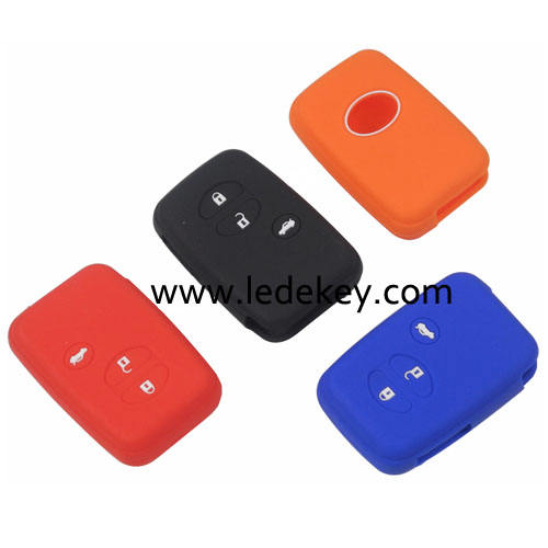 3 buttons Silicone key cover for Toyota (4 colors optional)