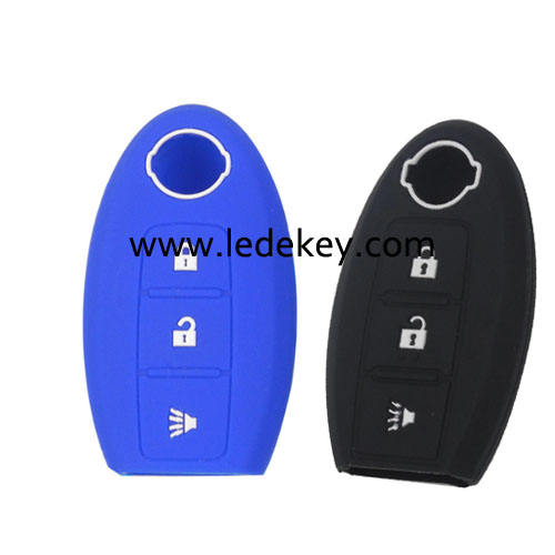 3 buttons Silicone key cover for Nissan (2 colors optional)