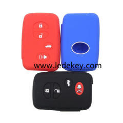 4 buttons Silicone key cover for Toyota (3 colors optional)