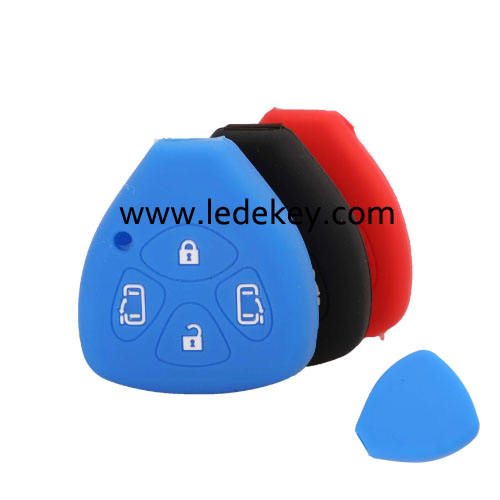 4 buttons Silicone key cover for Toyota (3 colors optional)
