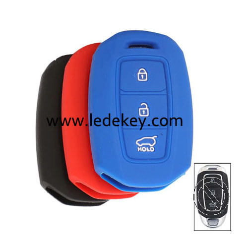 3 buttons Silicone key cover for Hyundai (3 colors optional)