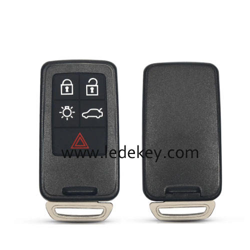 Volvo 5 button smart key card Keyless Entry（Half  Smart） with 433Mhz ID46 chip FCC ID :KR55WK49264