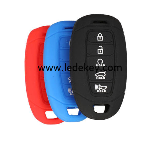 5 buttons Silicone key cover for Hyundai (3 colors optional)